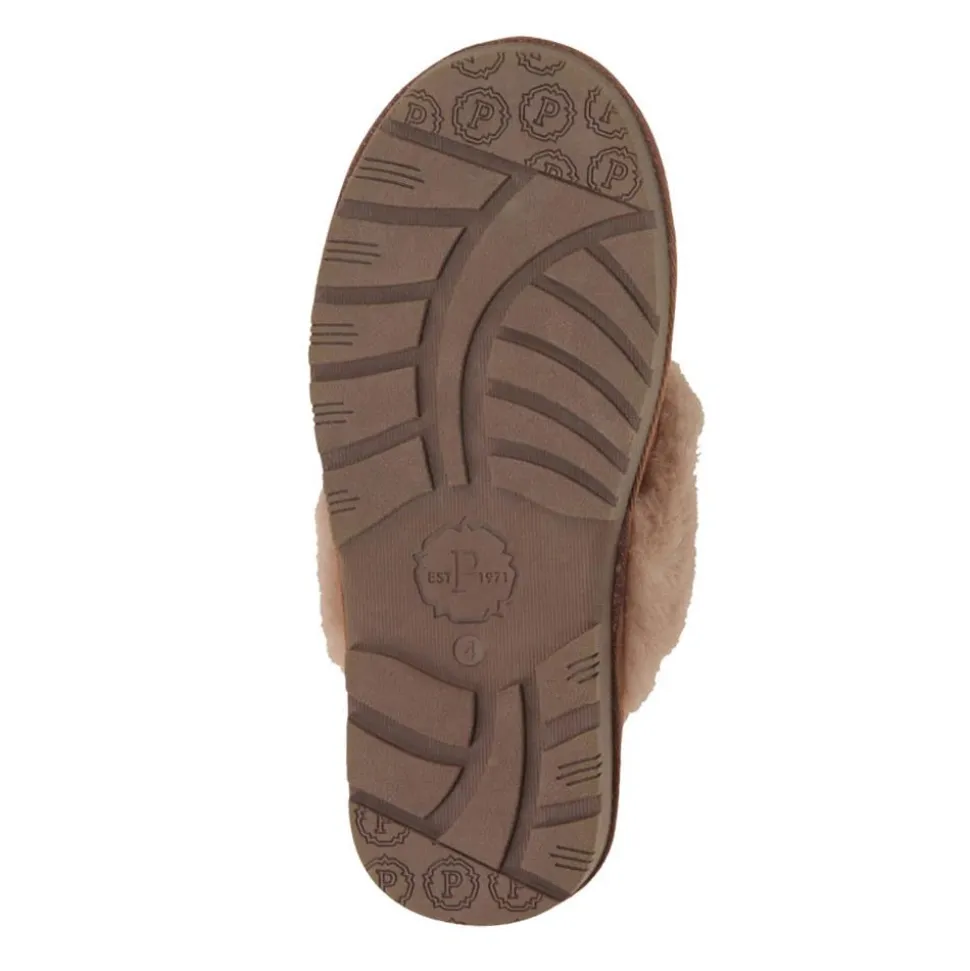 Sheepskin Lined Slippers - Taupe