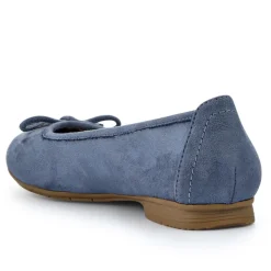 Short-Heeled Casual Pumps - Blue