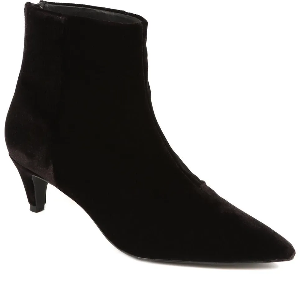 Sidonia Stiletto Heeled Ankle Boots - Black