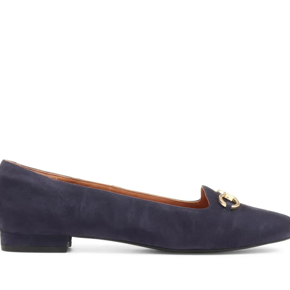 Sienne Leather Snaffle Loafers - Navy