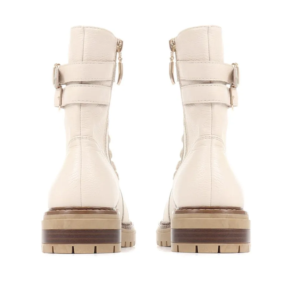 Simonetta Biker Boots - White
