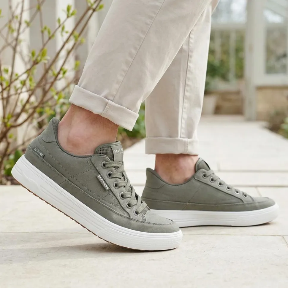 Skechers Arch Fit Arcade Trainers - Khaki