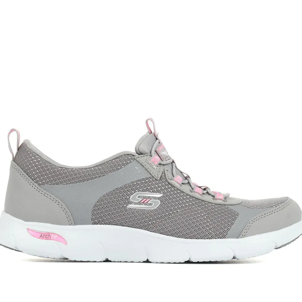 Skechers Arch Fit Refine Her Best Trainers - Grey-Pink