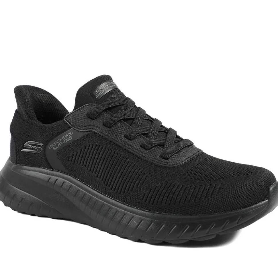 Skechers Bob Squad Chaos Solid Step Trainers - Black