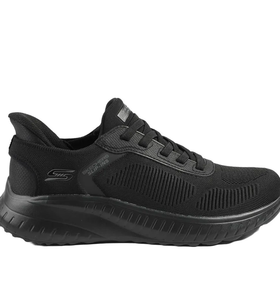 Skechers Bob Squad Chaos Solid Step Trainers - Black