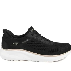 Skechers BOBS Squad Chaos Current-Muse Trainers - Black-Rose Gold
