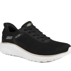 Skechers BOBS Squad Chaos Current-Muse Trainers - Black-Rose Gold