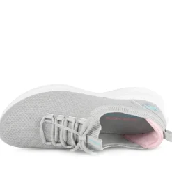 Skechers Breathable Lace Up Trainers - Light Grey