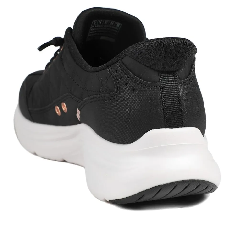 Skechers Contour Foam Trainers - Black-Rose Gold
