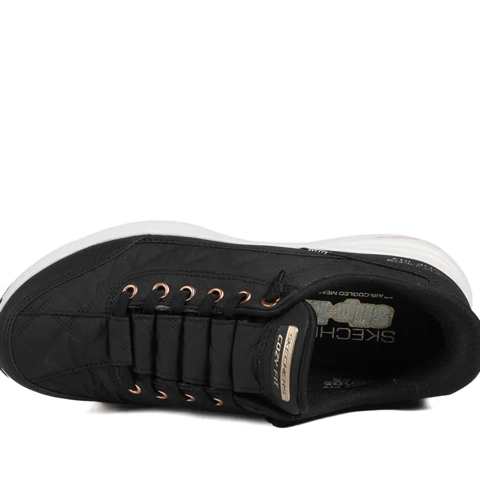 Skechers Contour Foam Trainers - Black-Rose Gold