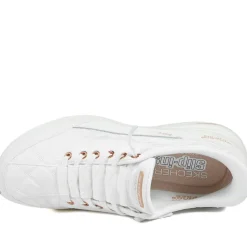 Skechers Contour Foam Trainers - White-Rose Gold