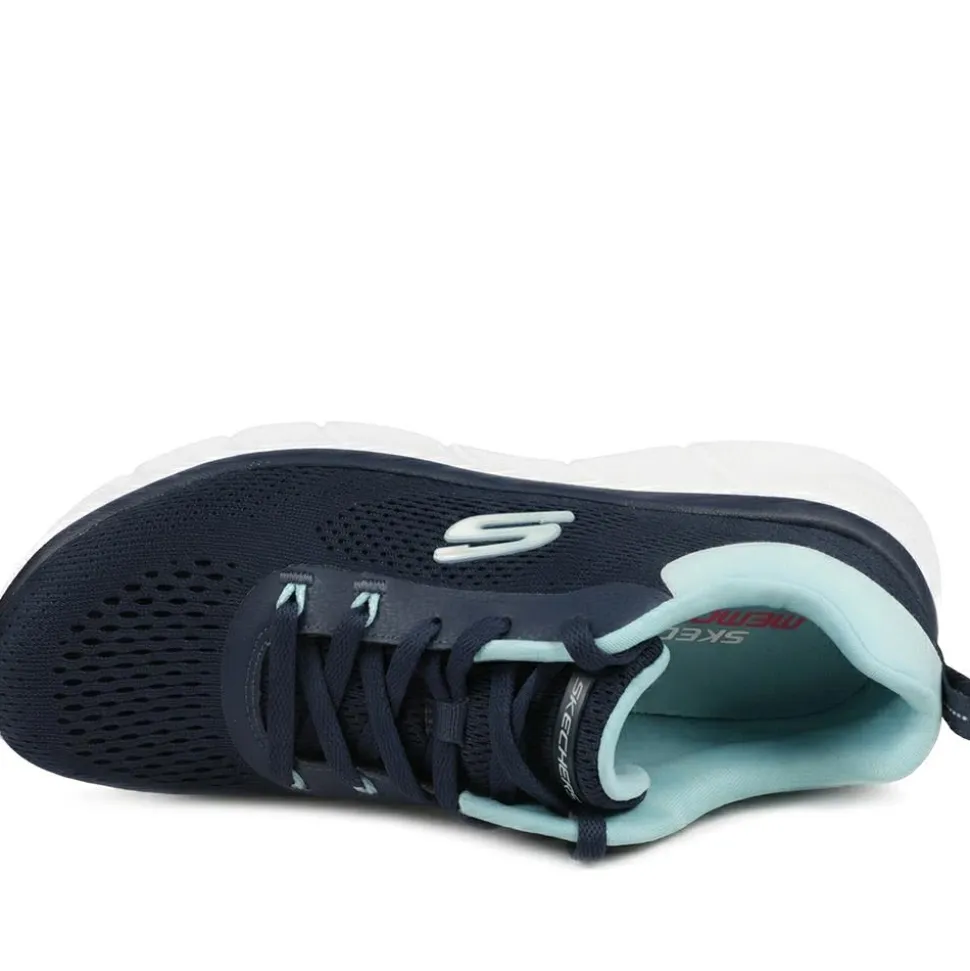 Skechers Cushioned Lace Up Trainers - Navy