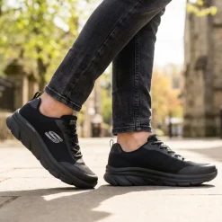 Skechers Cushion Walker Tobo Trainers - Black-Black
