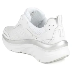 Skechers D'Lux Walker-Infinite Motion Trainers - White-Silver