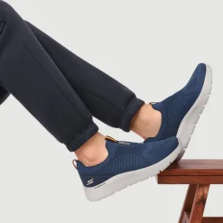 Skechers Extra Wide Fit GO WALK FLEX Trainers - Navy