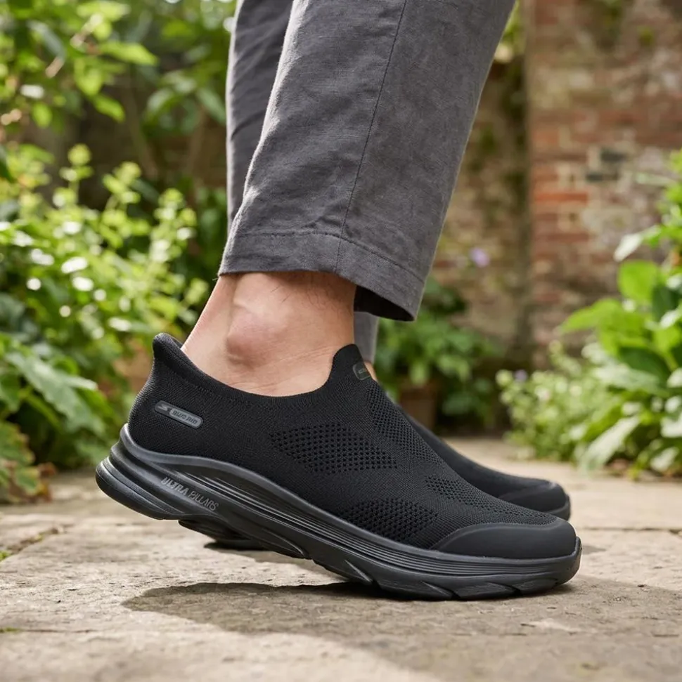 Skechers Extra Wide Slip-ins Go Walk 8 Trainers - Black-Black