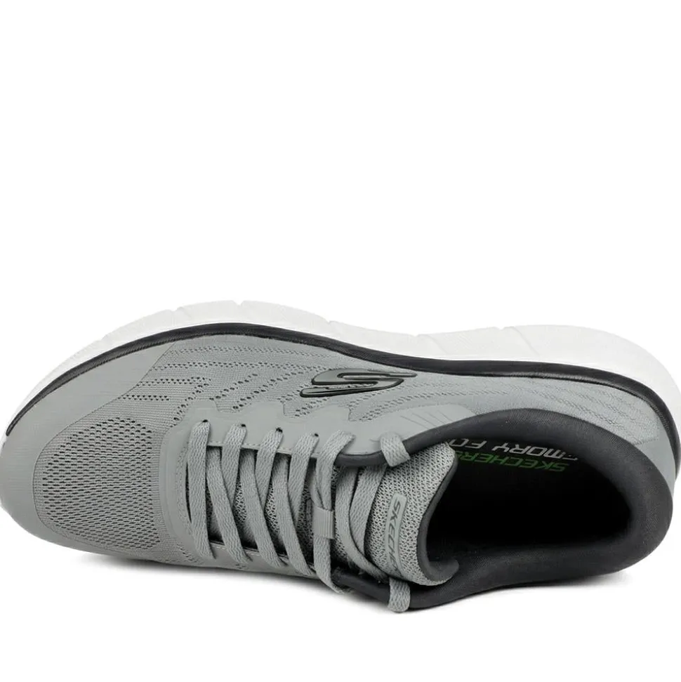 Skechers Flex Flow Arlen Lace Up Trainers - Grey