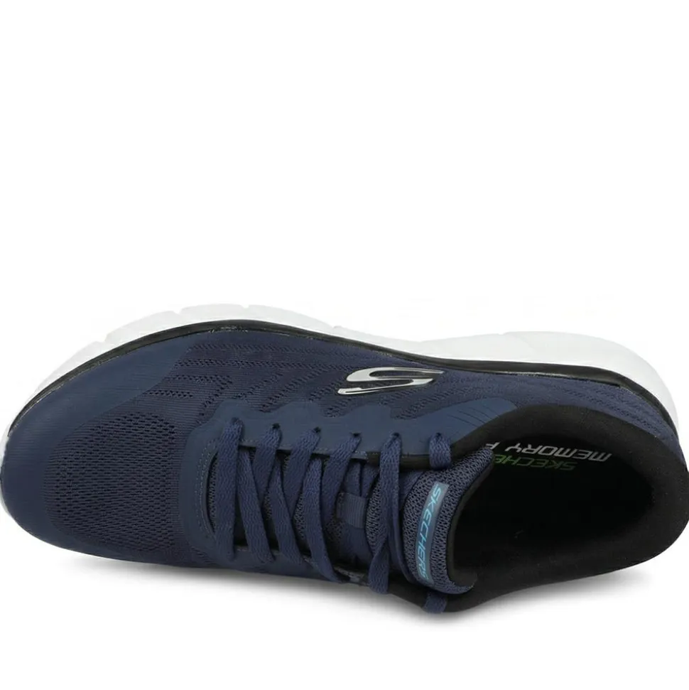 Skechers Flex Flow Arlen Lace Up Trainers - Navy