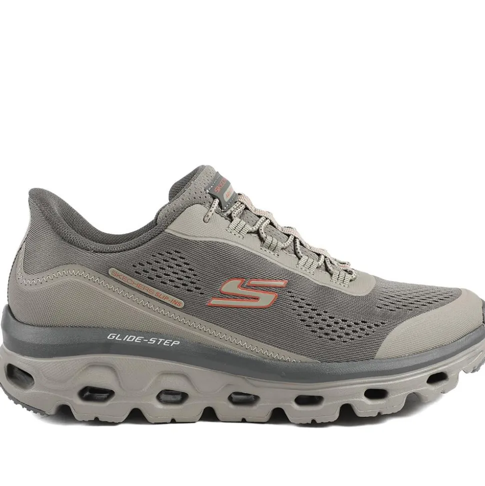 Skechers Glide Step Sole - Glover Peak Trainers - Taupe