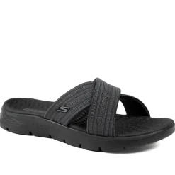 Skechers GO WALK Flex Sandal-Impressed - Black-Grey