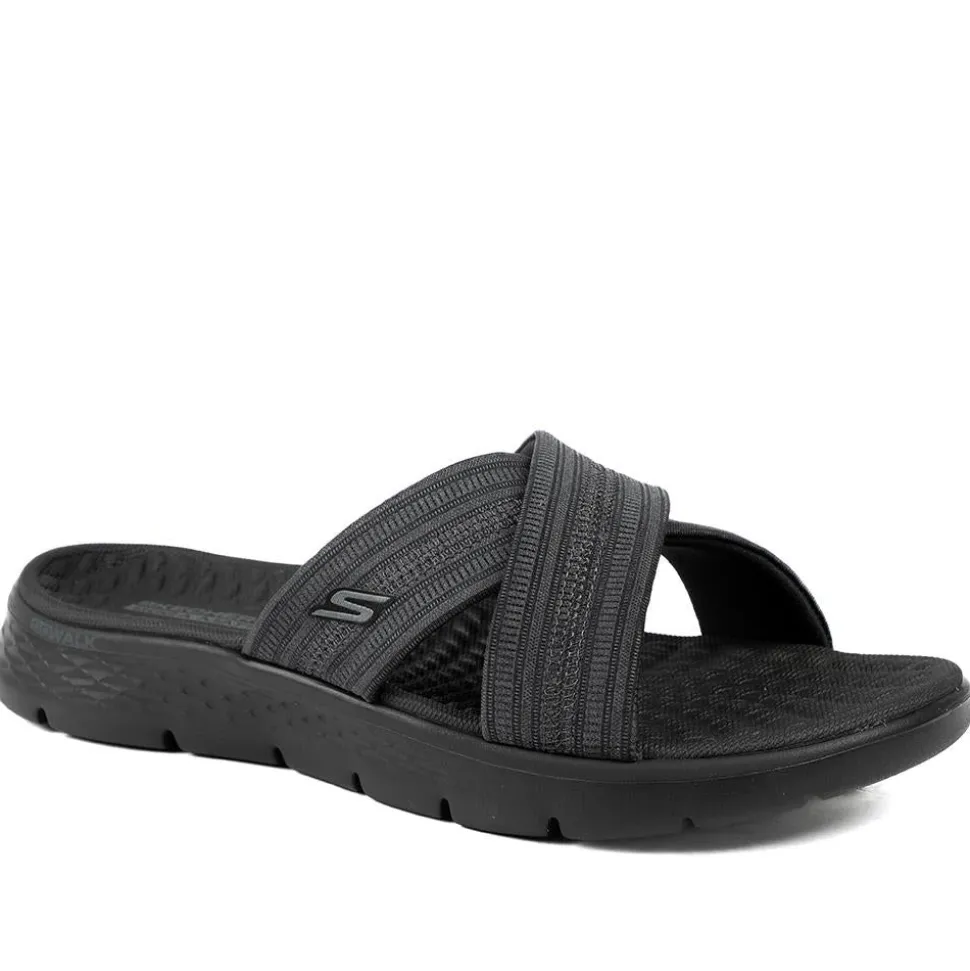 Skechers GO WALK Flex Sandal-Impressed - Black-Grey