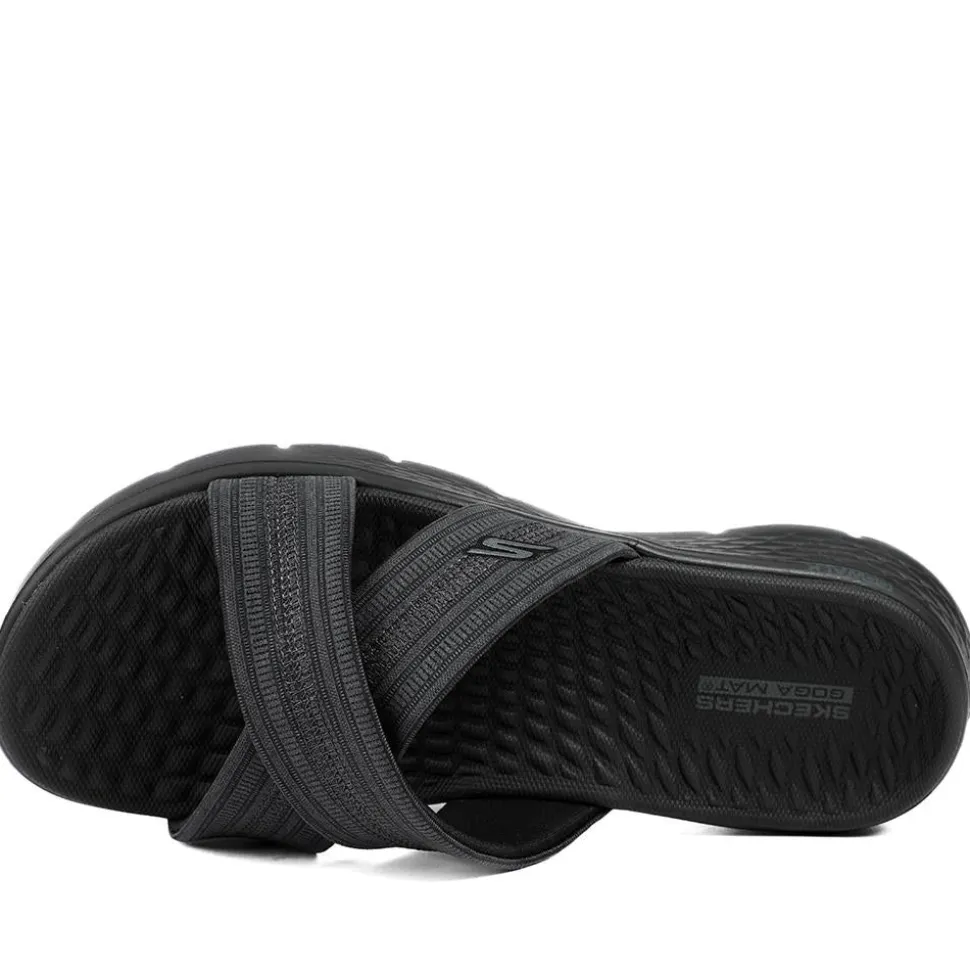 Skechers GO WALK Flex Sandal-Impressed - Black-Grey