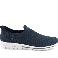 Skechers Go Walk Travel - Amara Slip On Trainers - Navy