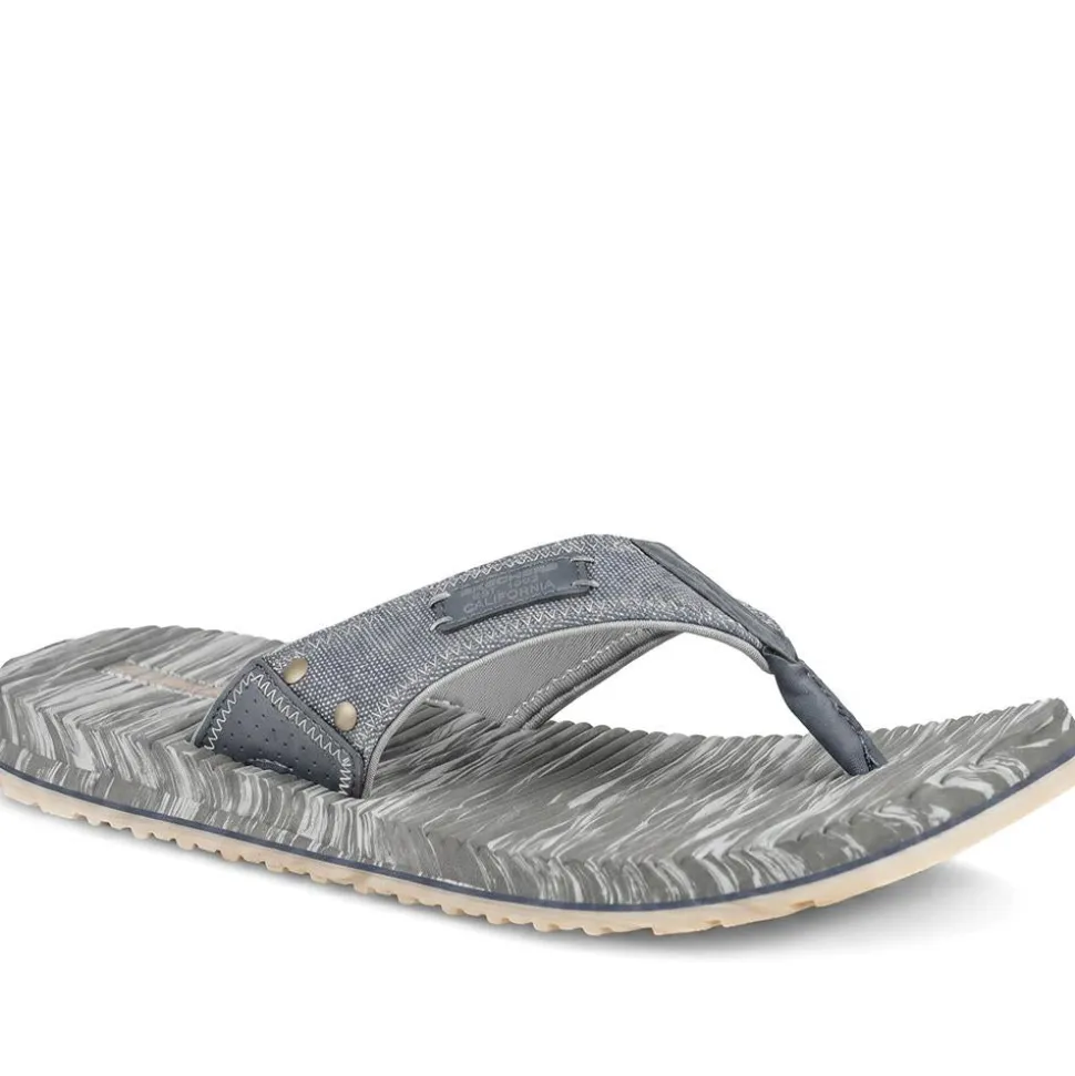 Skechers Quill Seaside Toe Post Sandals - Navy
