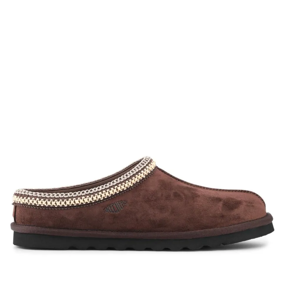 Skechers Relaxed Fit Renten Mule Slippers - Chocolate