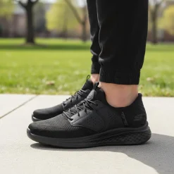 Skechers Relaxed Fit®: Slade Caster Trainers - Black