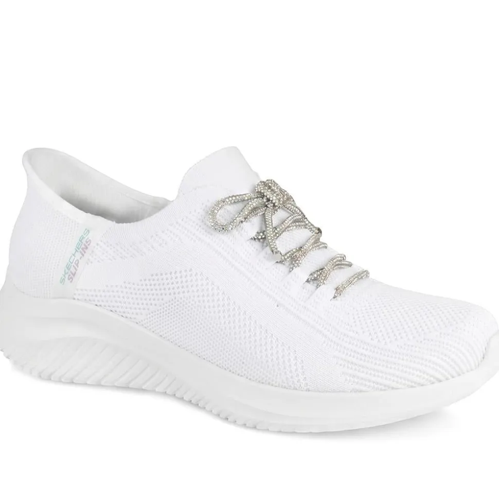 Skechers Slip-ins: Lace Up Trainers - White