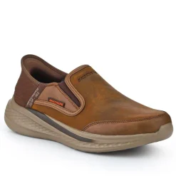 Skechers Slip-ins: Slade - Cooper Leather Shoes - Brown
