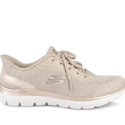 Skechers Slip-ins: Summits Lace Up Trainers - Natural