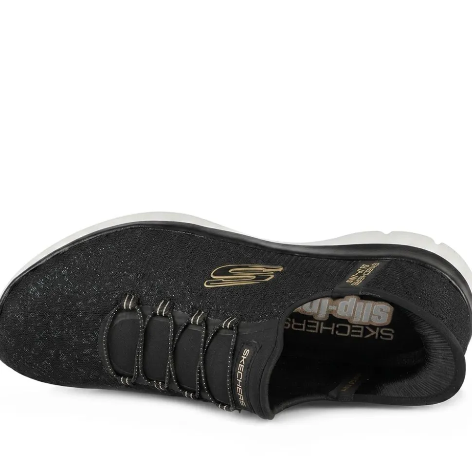 Skechers Slip-ins: Summits-Lunar Glow Trainers - Black