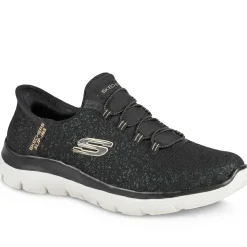 Skechers Slip-ins: Summits-Lunar Glow Trainers - Black