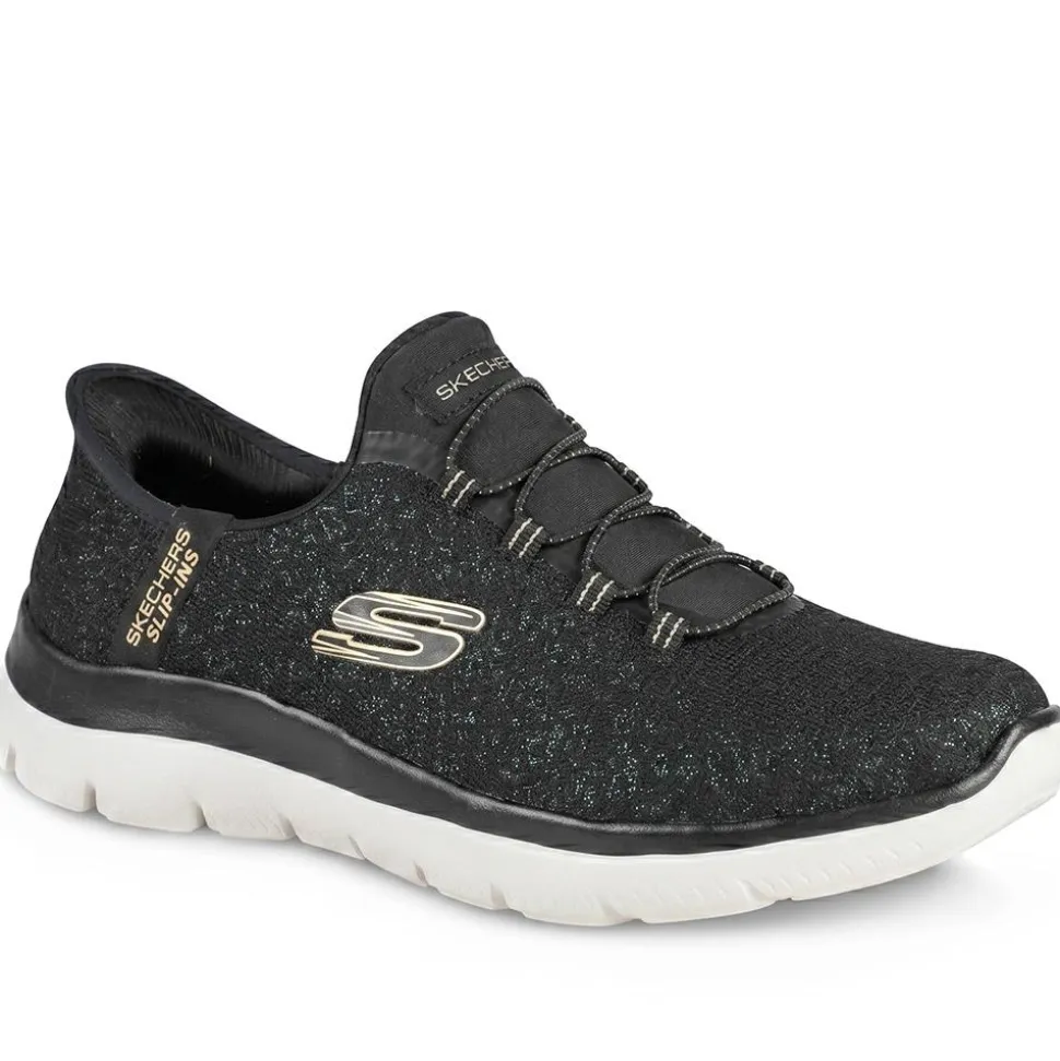 Skechers Slip-ins: Summits-Lunar Glow Trainers - Black