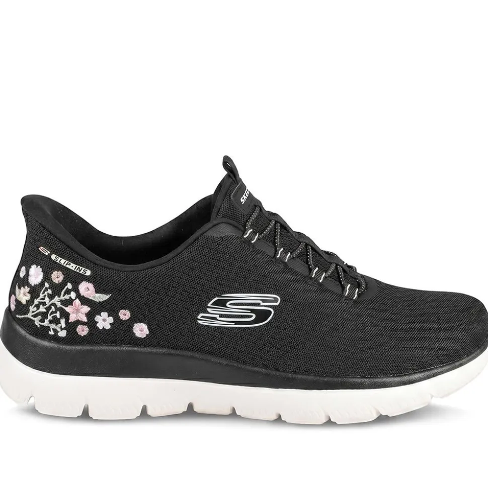 Skechers Slip-ins: Summits-Spring Blossom Trainers - Black