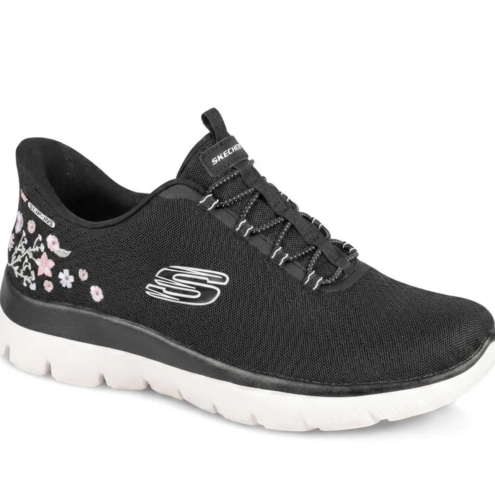 Skechers Slip-ins: Summits-Spring Blossom Trainers - Black