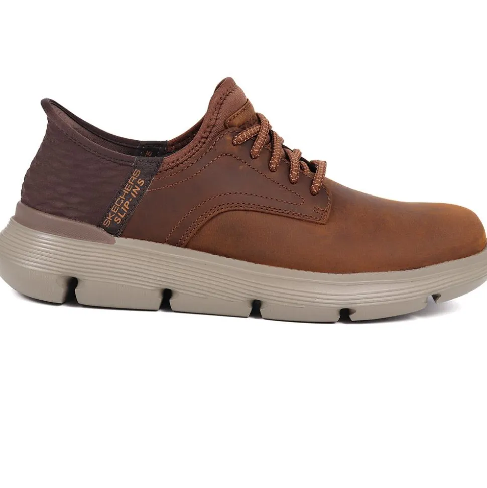 Skechers Slip-ins: Wide Fit Garza Gervin Shoes - Dark Brown
