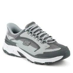 Skechers Slip-ins: Wide Fit Leather Trainers - Grey