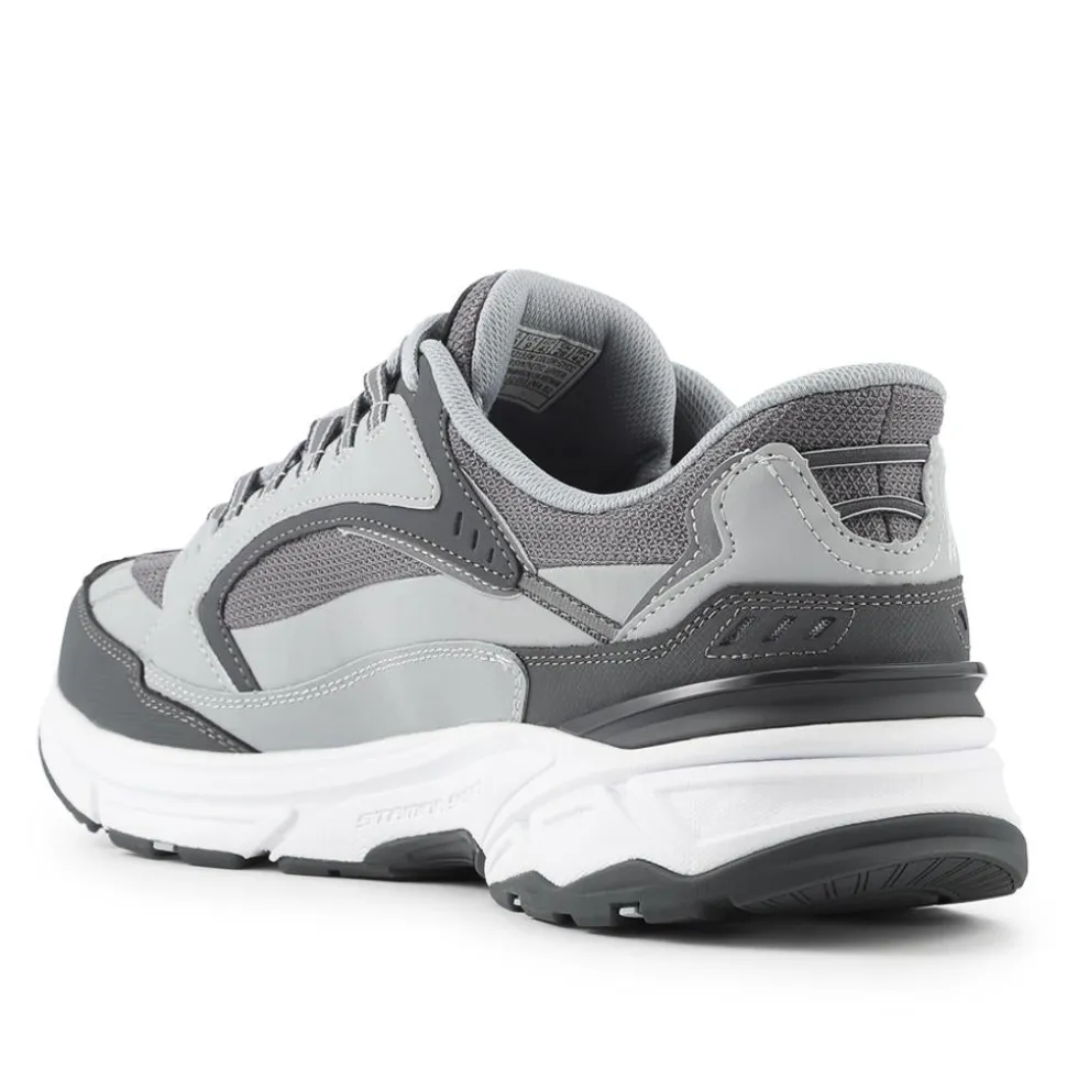 Skechers Slip-ins: Wide Fit Leather Trainers - Grey