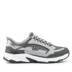 Skechers Slip-ins: Wide Fit Leather Trainers - Grey