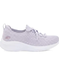 Skechers Sporty Breathable Slip On Trainers - Lavender