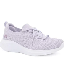 Skechers Sporty Breathable Slip On Trainers - Lavender