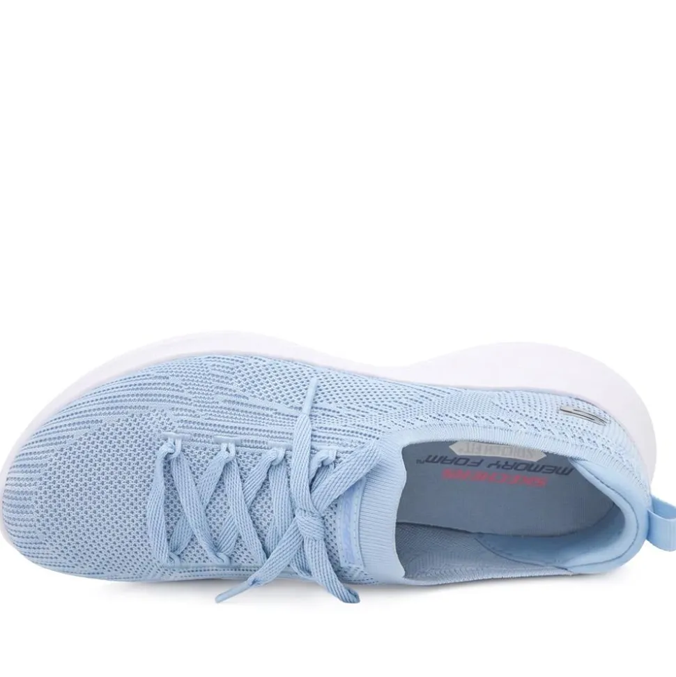 Skechers Sporty Breathable Slip On Trainers - Light Blue