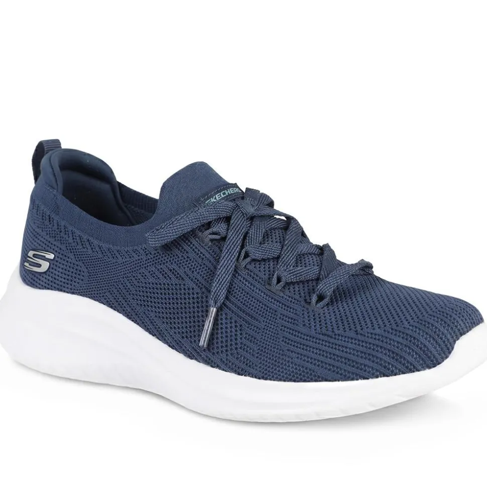 Skechers Sporty Breathable Slip On Trainers - Navy