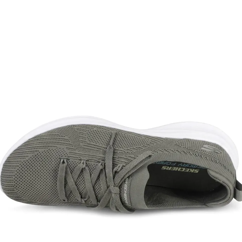 Skechers Sporty Breathable Slip On Trainers - Olive