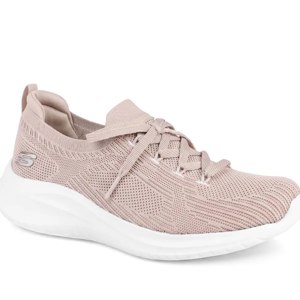 Skechers Sporty Breathable Slip On Trainers - Taupe