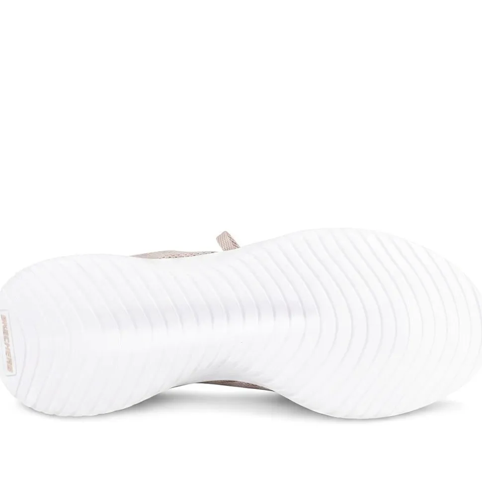 Skechers Sporty Breathable Slip On Trainers - Taupe