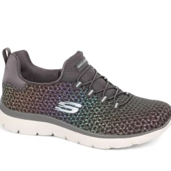 Skechers Summit - Glowing Iris Trainers - Charcoal